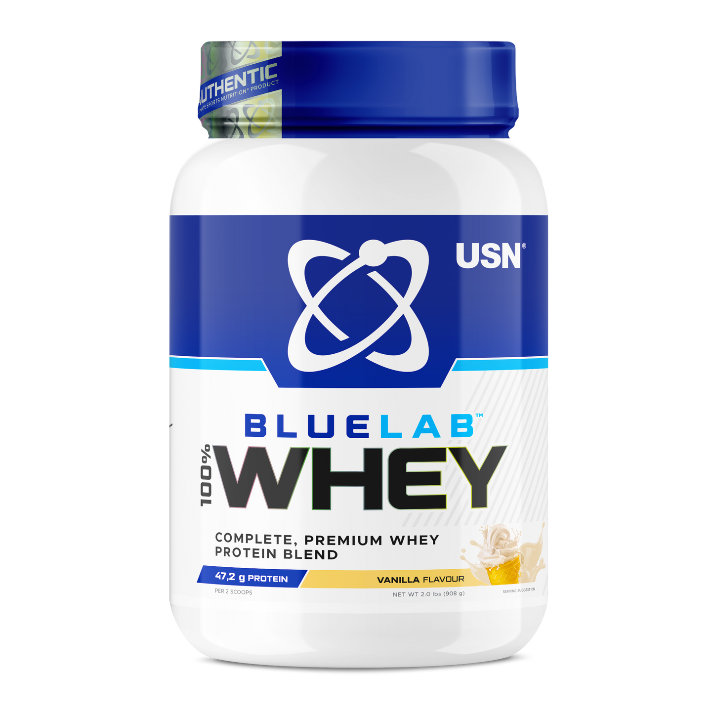 BLUELAB 100% WHEY PROTEIN Vainilla 908g