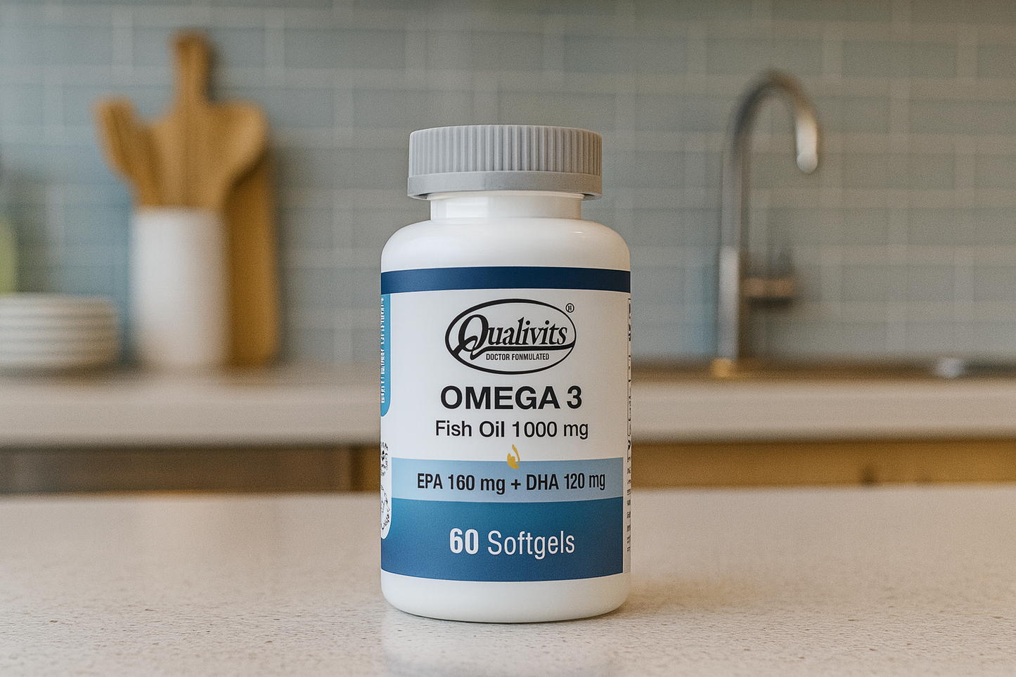 QUALIVITS Omega 3 - Fish Oil 1000 mg 60 Soft.