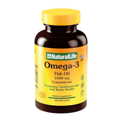NATURAL LIFE Omega 3 Fish Oil 1000 mg 100 caps