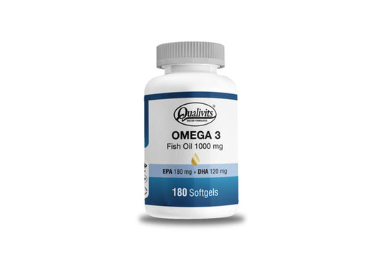QUALIVITS Omega 3 - Fish Oil 1000 mg 180 Soft.