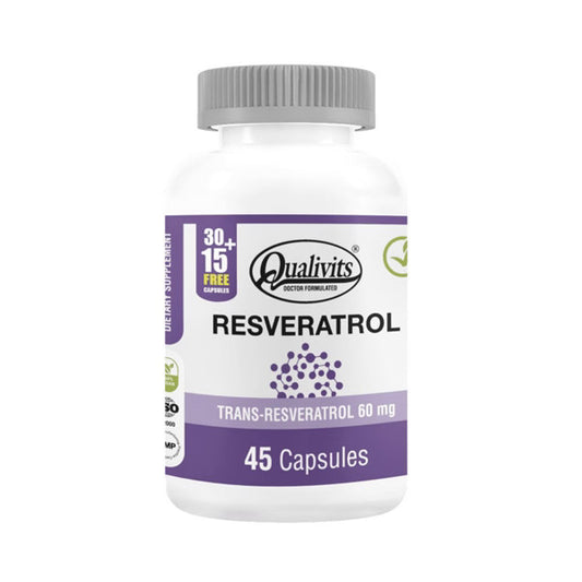 QUALIVITS Resveratrol 60 Mg 45 Caps.