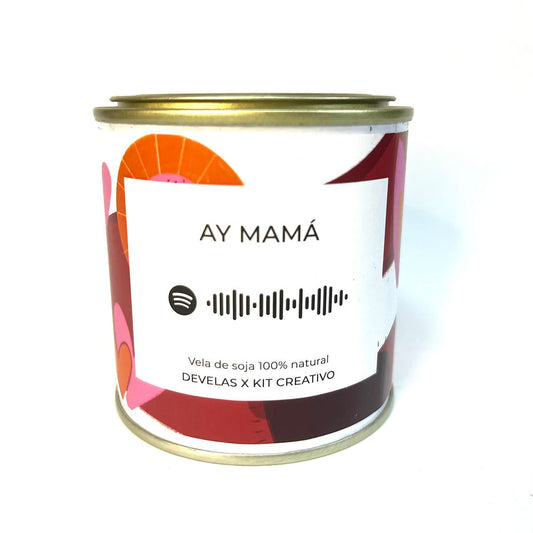 Vela Aromática 100% Natural - Edición playlist DeVelas por Kitcreativo / Ay mamá