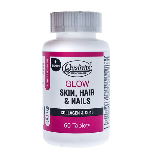 QUALIVITS Glow Skin Hair & Nails 60 Tabs.