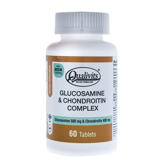 QUALIVITS Glucosamine & Chondroitin Complex 60 Tabs.