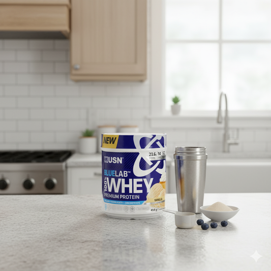 BLUELAB 100% WHEY PROTEIN Vainilla 454g