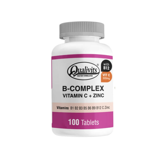 QUALIVITS B-Complex & Vitamin C + Zinc 100 Tabs.