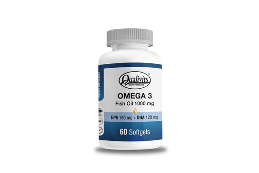 QUALIVITS Omega 3 - Fish Oil 1000 mg 100 Soft.