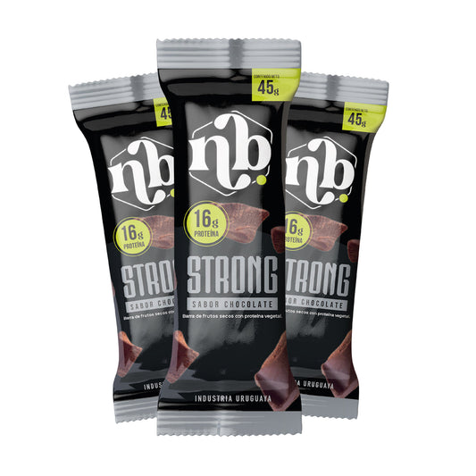 Barra proteina STRONG / Chocolate negro x12