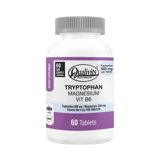QUALIVITS TRYPTOPHAN + MAGNESIUM + B6 60 Tabs.